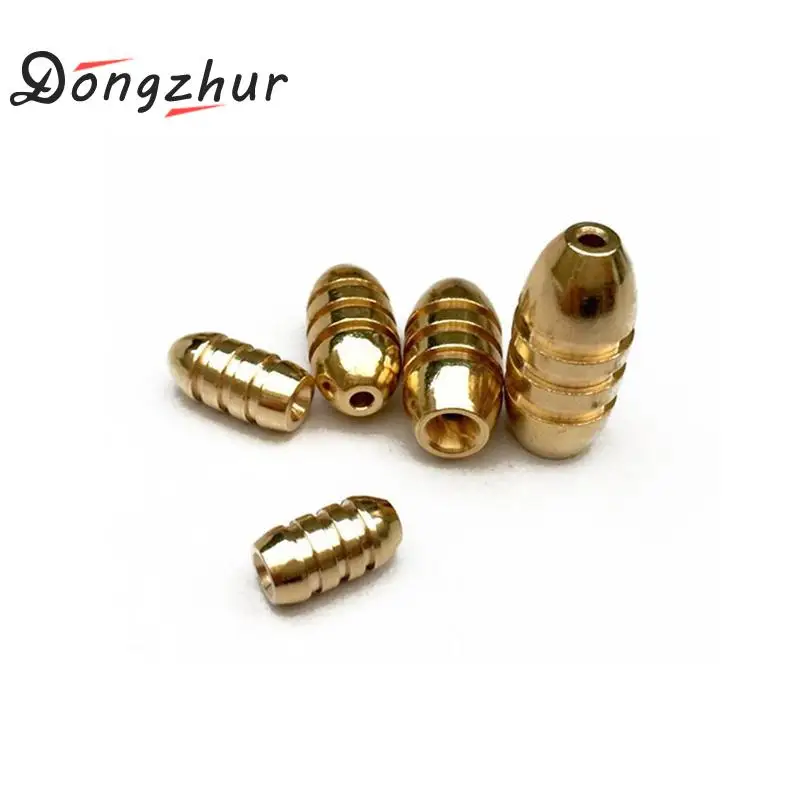

Dongzhur 5Pcs 1.8/3.5/5/7/10g Fishing Weight Assorted Bullet Shape Copper Lead Sinker Kit Tackle Sinkers Drop Shipping