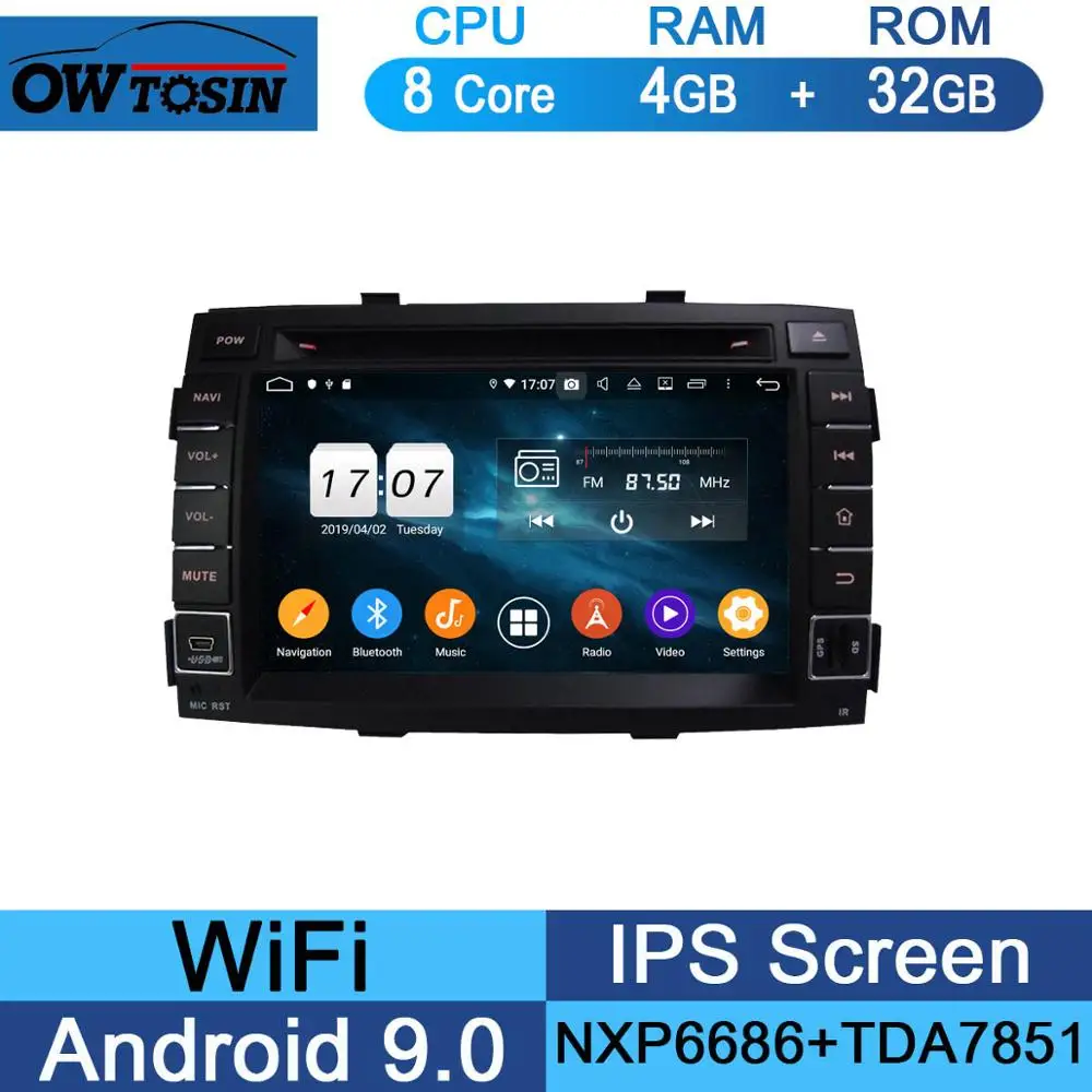 " ips 8 ядерный 4 Гб ram+ 64 Гб rom Android 9,0 автомобильный dvd-плеер для Kia Sorento 2012 2013 DSP радио gps Parrot BT Adas Multimedi - Цвет: 32G