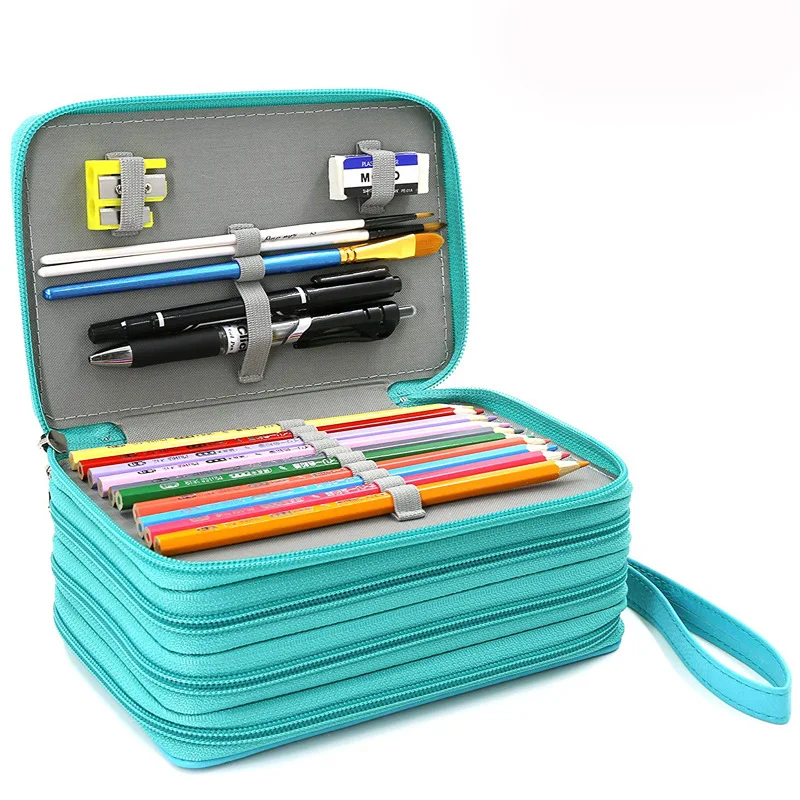 

72 Holes Portable Luxury School Pencil Case for Girls Large Capacity Art Pen Supplies Stationery Storage Bag Pencil Bag Pouch