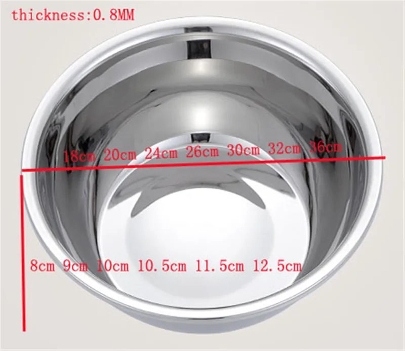 304 утолщенная чаша из нержавеющей стали большая раковина для разбивания яиц Сковорода/миска для смешивания/разминающая раковина ферментация суп горшок инструменты контейнер для еды