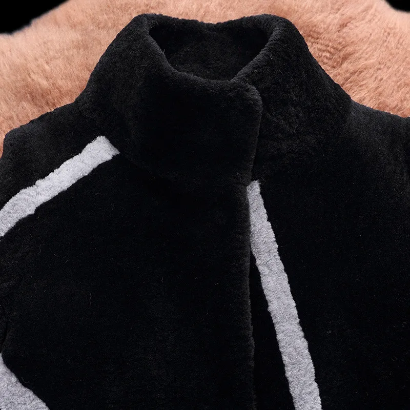 Fourrure black De Manteaux Nouveau Veste Tonte Naturel Yzh541 2018 Mouton Pardessus Laine Réel Moutons Manteau Hiver Red Survêtement Des Femelle Femmes wYnxWgqRx