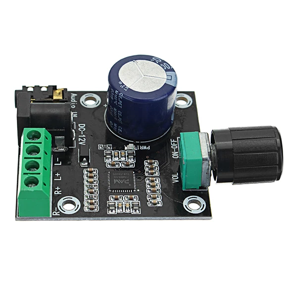  CLAITE A Doppio Canale Class D HD Digital Audio Stereo Amplificatore Ad Alta Potenza DC 12 V 15 W *