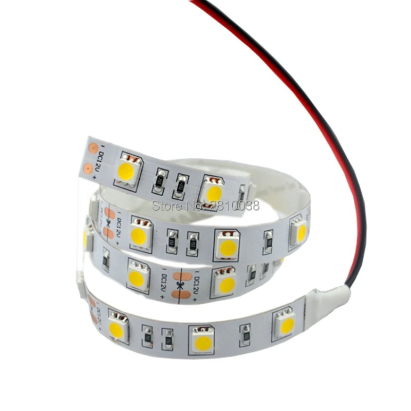100 м/лот DC 12/24 в 10 мм широкая Светодиодная лента 5050 High CRI Ra&gt 90 7 2 Вт/м IP22 30