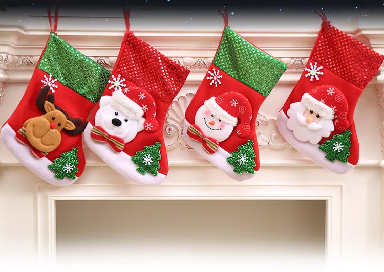 Подарок к Рождеству сумки новогодние конфеты мешок Санта-Клаус со снеговиками, с северными оленями медведь украшение для рождественской елки держатели для подарков домашний декор