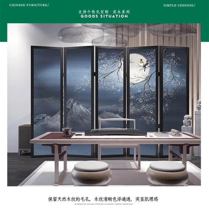 Pantalla plegable de madera sólida sala de estar estudio partición pantalla plegable porche feng shui pantalla divisor de habitación pantalla plegable Pantalla plegable de madera sólida sala de estar estudio partición pantalla plegable porche feng shui pantalla divisor de habitación pantalla plegable