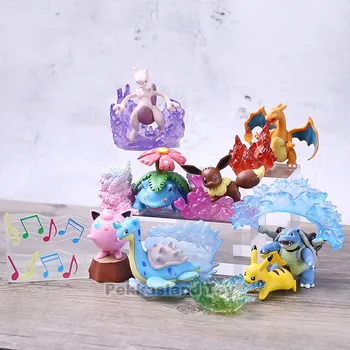 

8Pcs/Set Anime Character Mewtwo Bulbasaur Action Figure Toys Kids Gifts pkm in the Fighting Model Table Decoration