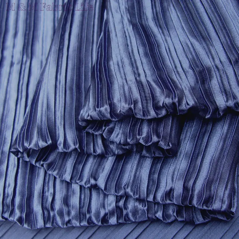 Irregular crimp polyester fabric gloss wrinkle fabric suit trouser