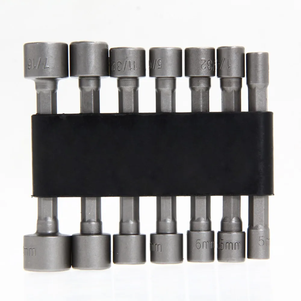 14pcs/set Adapter Hex Power Tools Without Magnetic Hex Socket Sleeve Nozzles Magnetic Nut Driver Set Drill Bit