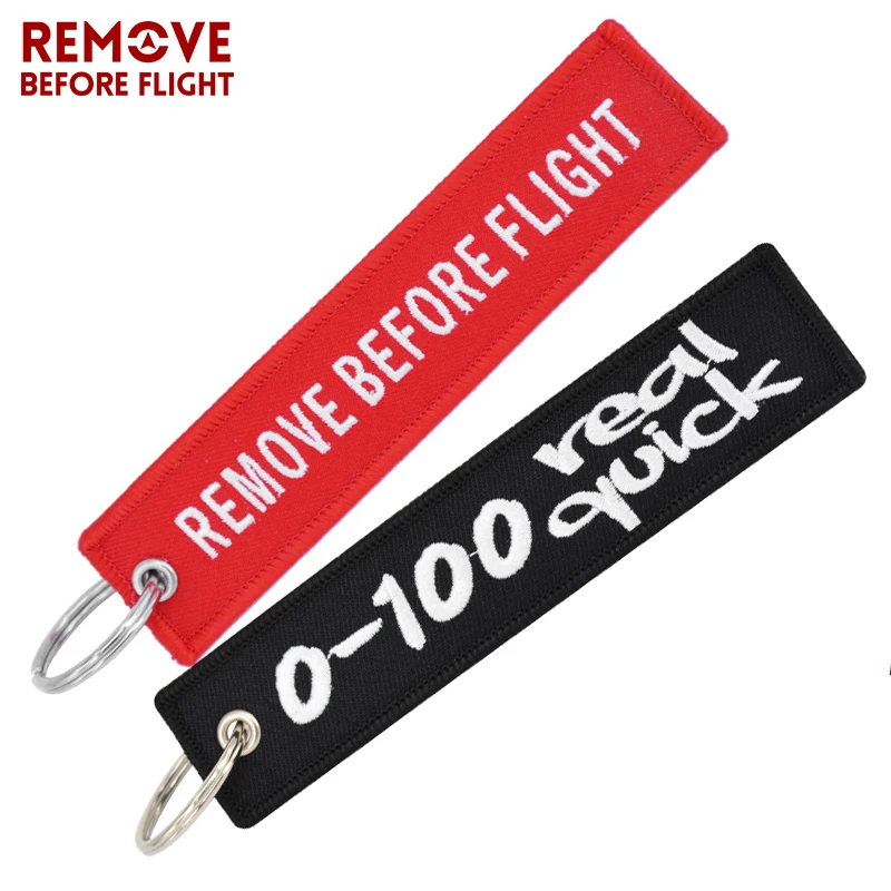 

Remove Before Flight Key Chain and 0-100 Real Quick Keychain Aviation Gifts Motorcycle Key Fob Chaveiro Key Tag for Car-Styling