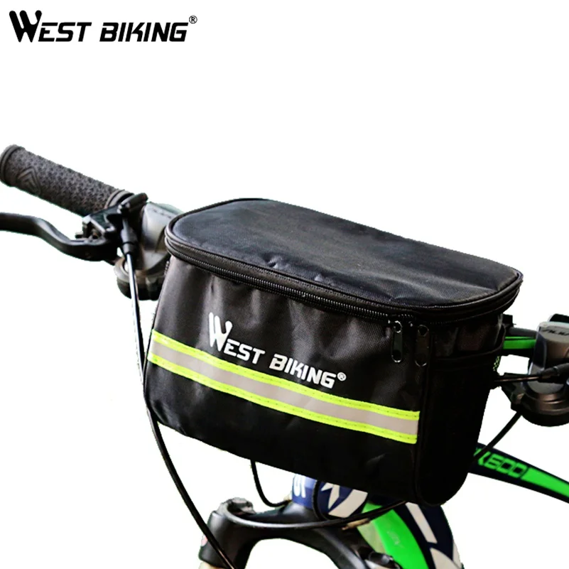 

WEST BIKING Cycling Bicycle Hanlebar Pannier Bike Outdoor Front Frame Pouch Bags Tube Bag Case Basket Pannier For Bicycle