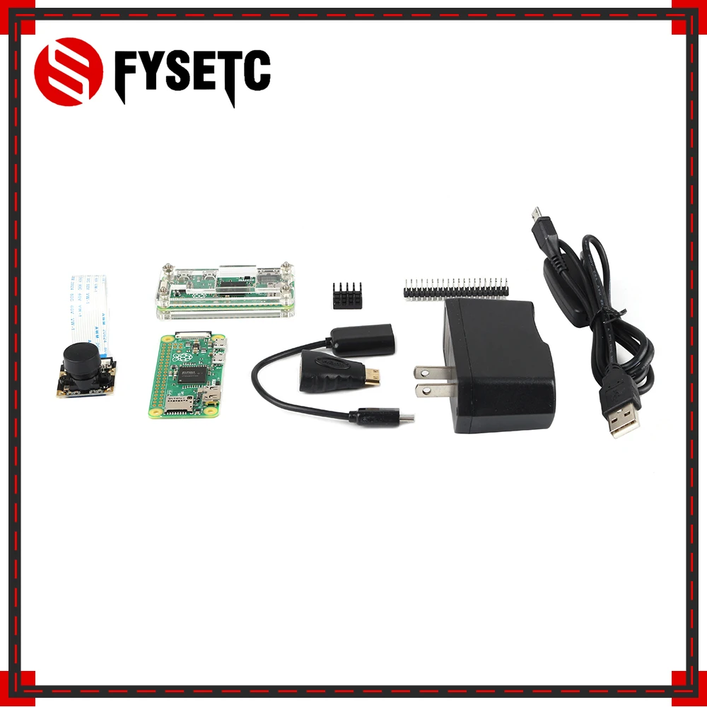 Raspberry Pi Zero Kit + акриловый корпус адаптер питания головка GPIO кабель блок 5 в 2 а США