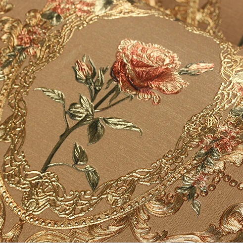 New luxury European golden floral wallpaper Luxury Rose flowers background wallpaper For bedroom 3D Gold foil Wall Paper mural New luxury European golden floral wallpaper Luxury Rose flowers background wallpaper For bedroom 3D Gold foil Wall Paper mural