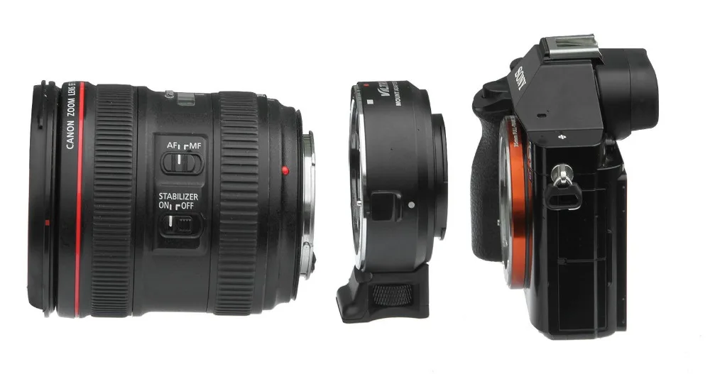 Viltrox EF-NEX IV AF с автофокусом переходное кольцо для объектива Canon EF EF-S для sony E Mount A7RIII A7S II A9 A6500 NEX7 A6300