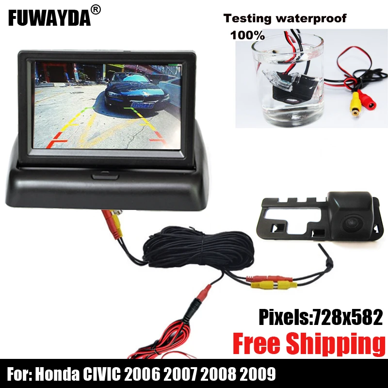 Бесплатная Доставка! Автомобильная камера заднего вида SONY CCD CHIP для Honda CIVIC 2006 2007