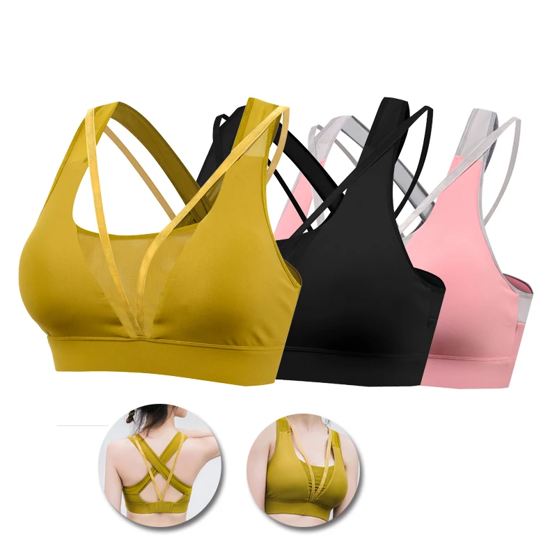 Sexy Sport Bra Top Women Yoga Workout T shirt Gym Quick drying Running Jogging Sport Bras