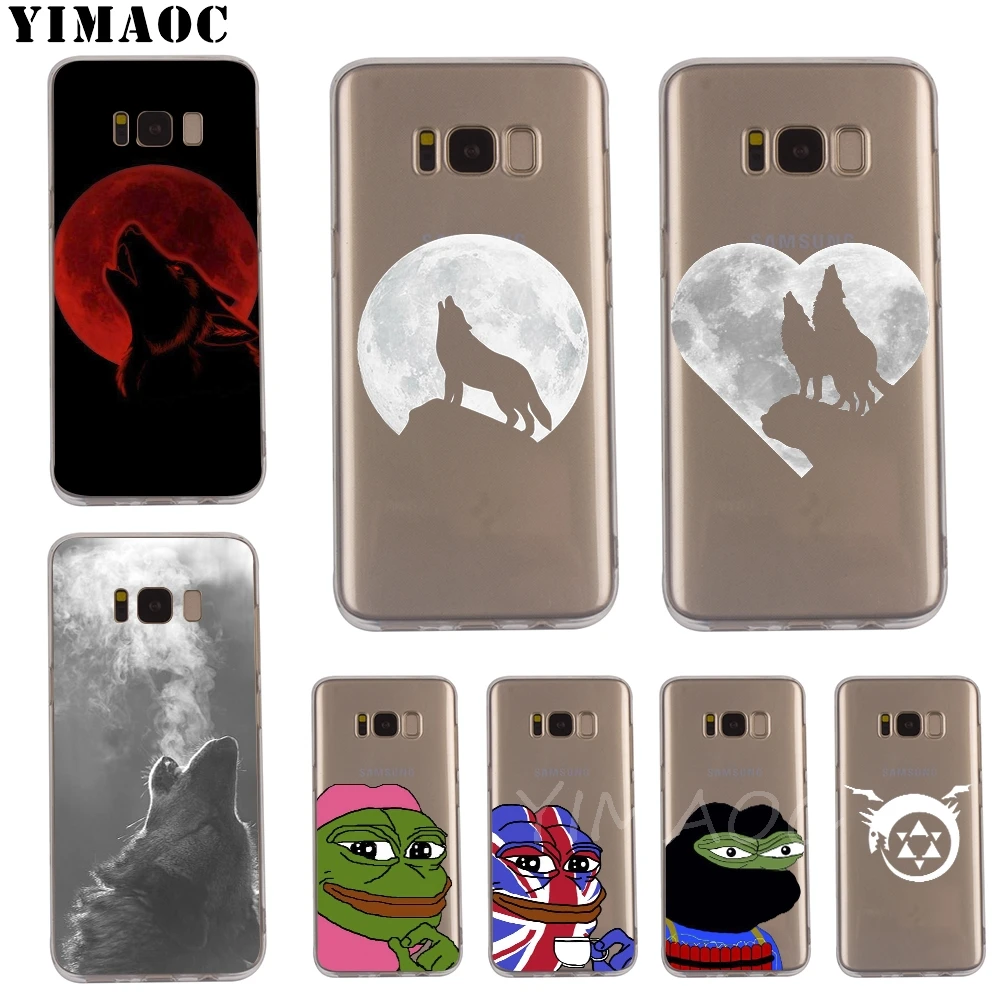Мягкий силиконовый чехол YIMAOC Wolf Frog Pepe из ТПУ для Samsung Galaxy j3 j5 A5 2016 2017 A8 2018 Note 8 S7 edge S8