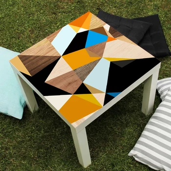 

55x55cm Geometrical Texture Table Stickers For Restaurant Cafe Remvable PVC Tablecloth Home Decorative Waterproof Contact Paper