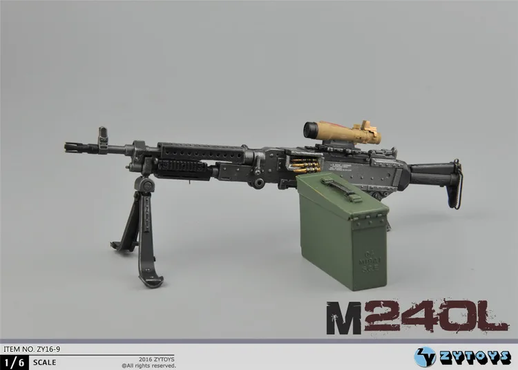 Кукла в масштабе 1/6 аксессуар для куклы M240L или M240B пластиковая модель пулемета 12