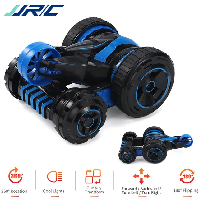 

JJRC Q49 RC Car ACRO One Key Deformation Flip 360 Degree Rotating Five-Wheel System Cool LED Light RC Cars for Kids