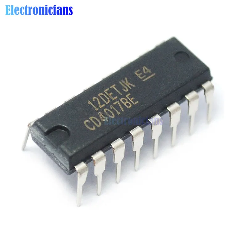 

5Pcs CD4017 CD4017BE 4017 DIP-16 DECADE COUNTER DIVIDER IC