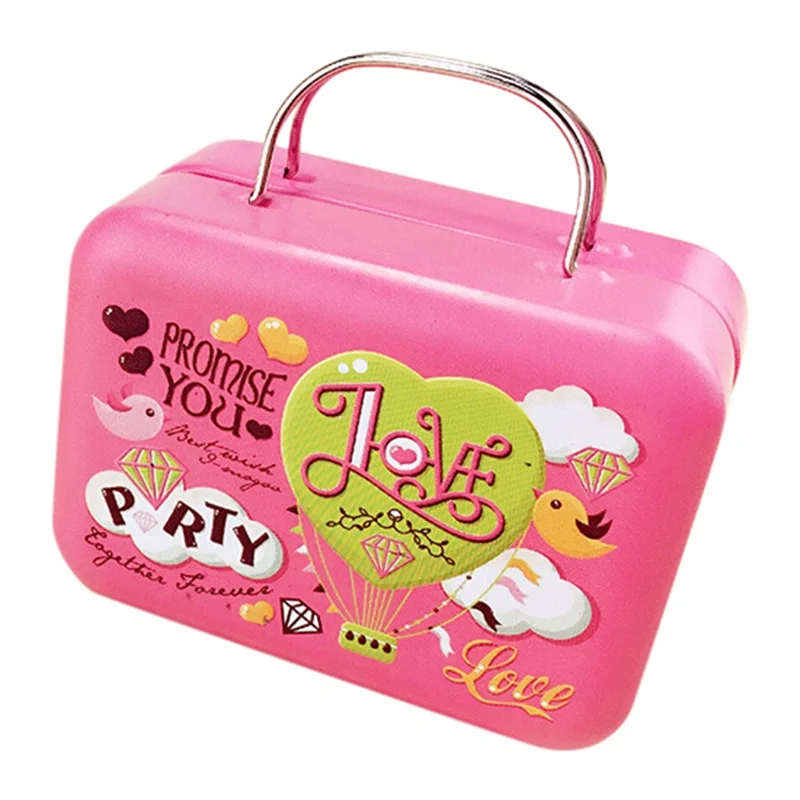 

Portable Tinplate Empty Tin Candy Cookie Gift Short-distance Travel Bag Hand Luggage Bag Decorative Box Women's Korean Version