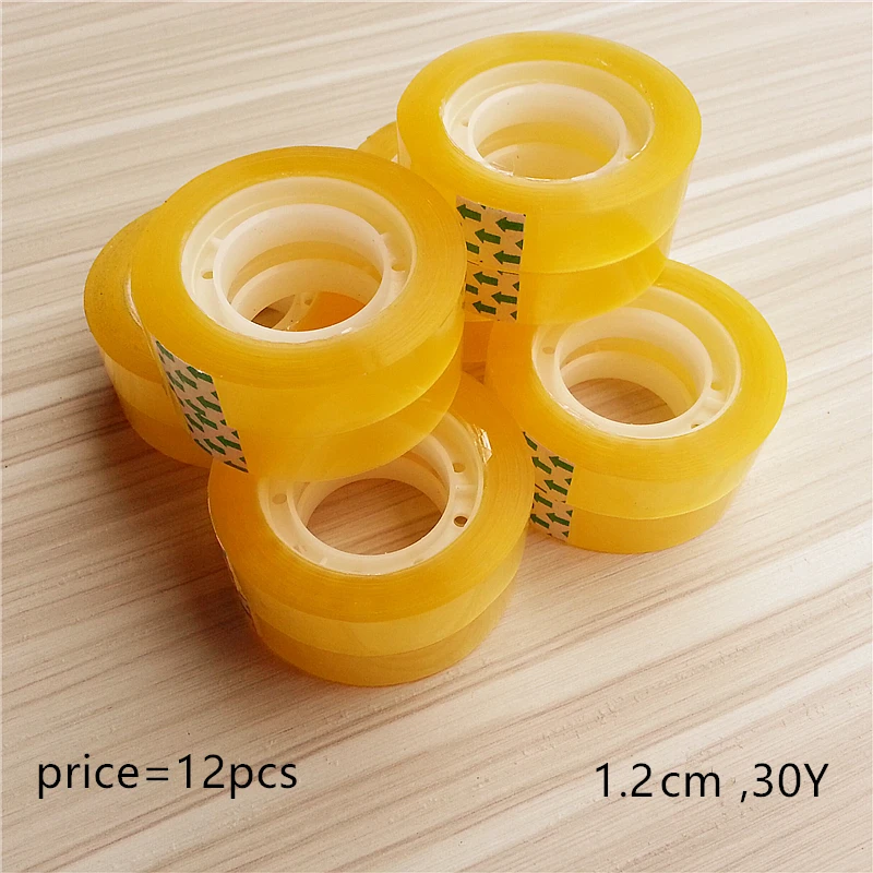 stationery glue 12mm transparent small tape single side tape 30 yards