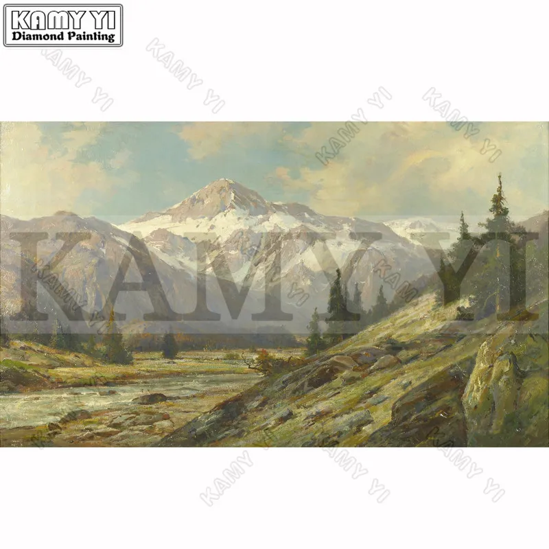 

Full Square/Round Diamond 5D DIY Diamond Painting Embroidery Cross-stitch "Mountain" Rhinestone Mosaic Painting Home Decoration