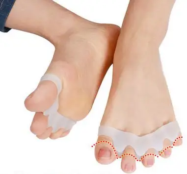 

200 Pairs/lot Gel Toe Spreader Separator Bunion Guard Hallux Valgus Corrector Silicone Toe Straightener foot care