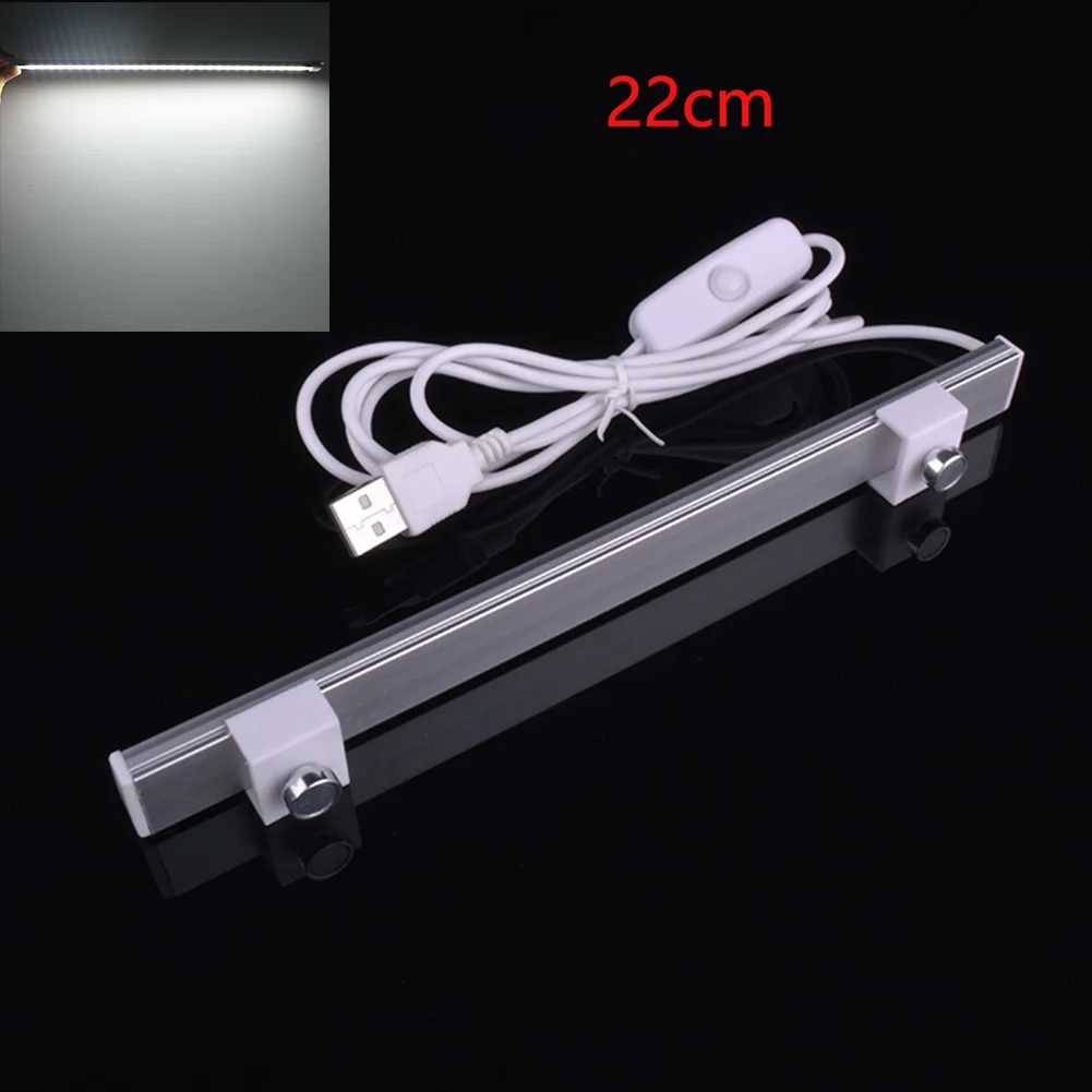

5v Cabinet Led Desktop Adhesive Hard Bar Reading Double Magnet Car Super Bright Workshop Light Strip Wall Dimming USB