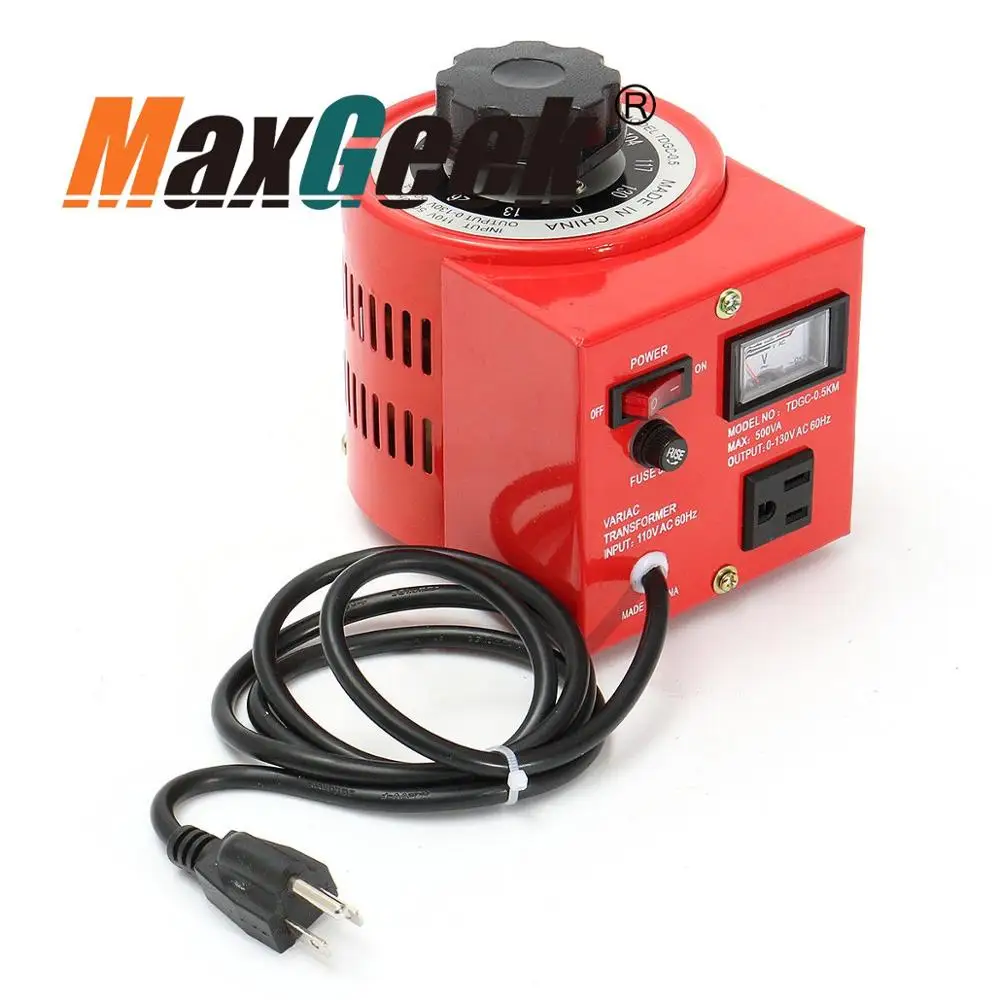 

Variable Transformer Autotransformer Regulator Input 110V US Plug Output 0-130V 500W TDGC2-0.5KM