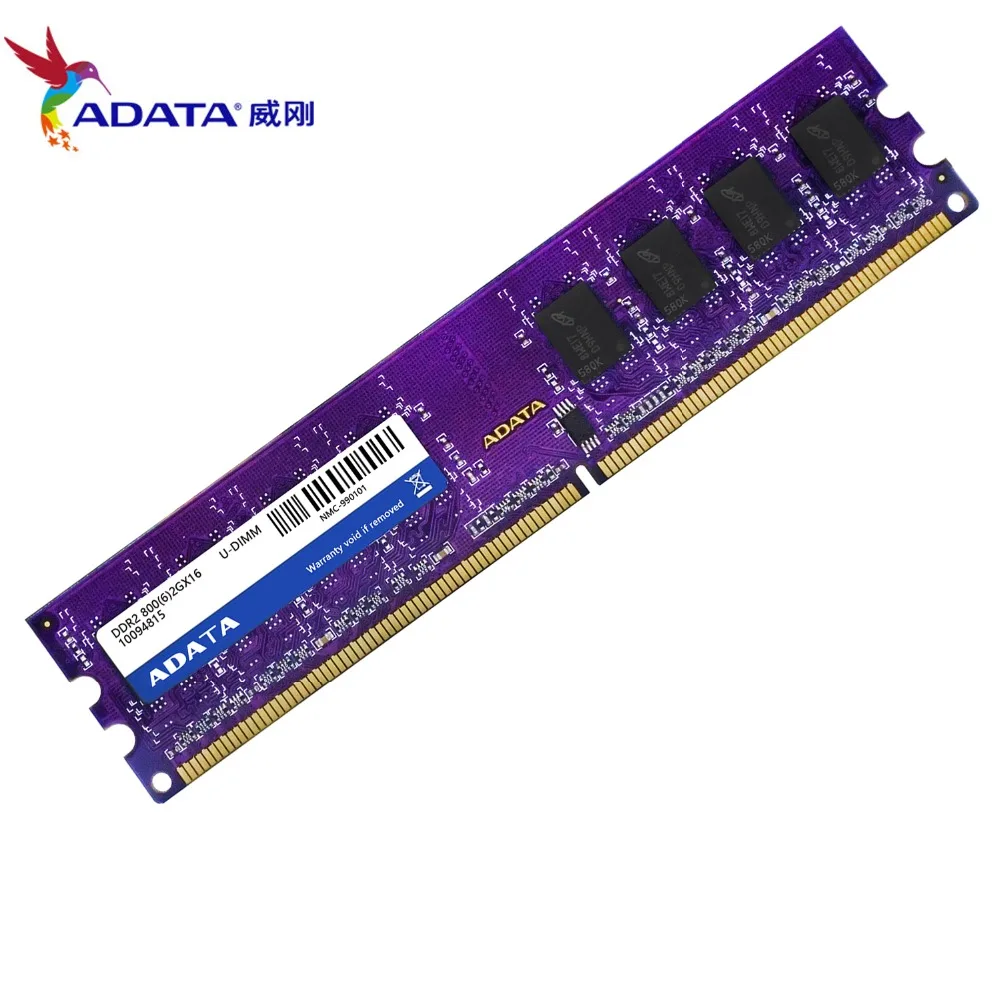 AData 2GB 2G 800 МГц 2RX8 PC2-6400U DDR2 ПК Оперативная память 800 6400 2G 240-Pin U-DIMM память для настольного компьютера