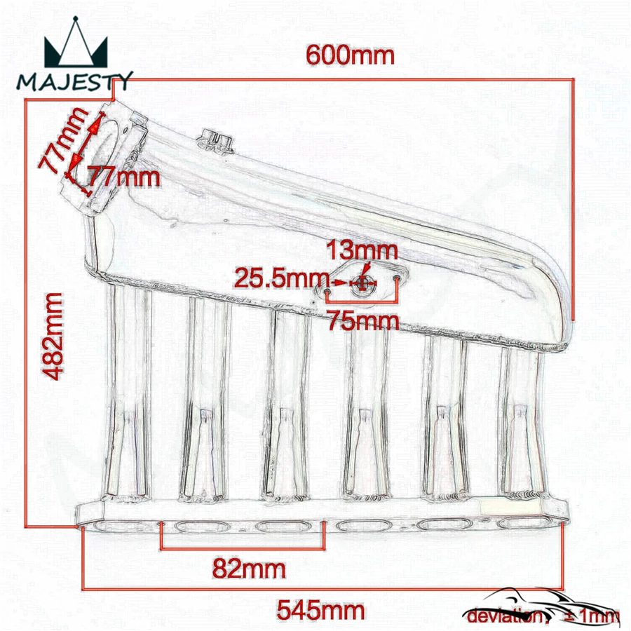 Подходит для BMW E36 E46 M50 M52 325i 328i 323i M3 Z3 E39 528i впускной коллектор черный+ 80 мм дроссельной заслонки