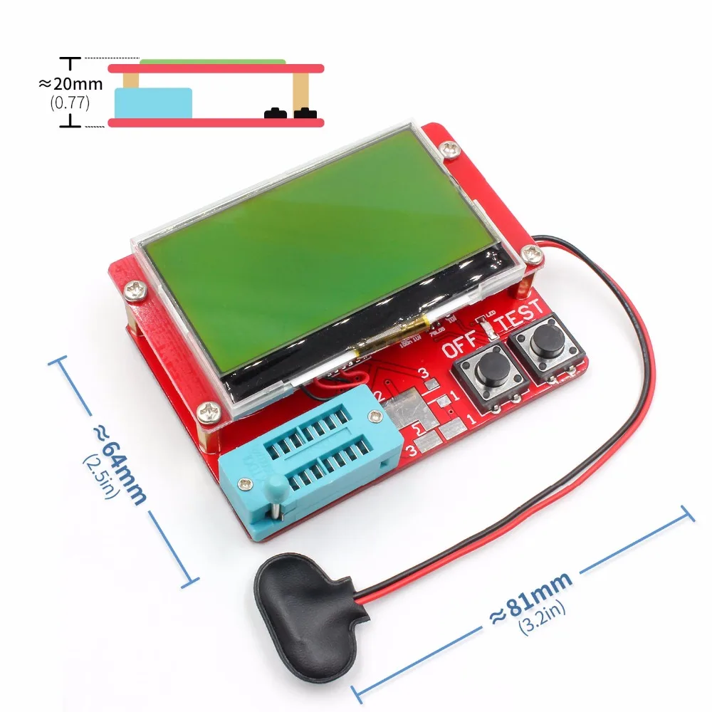 

2015 ESR-T4 Mega328 Digital Transistor Tester Diode Triode Capacitance ESR Meter MOS/PNP/NPN LCR TESTER METER 12864 LCD screen