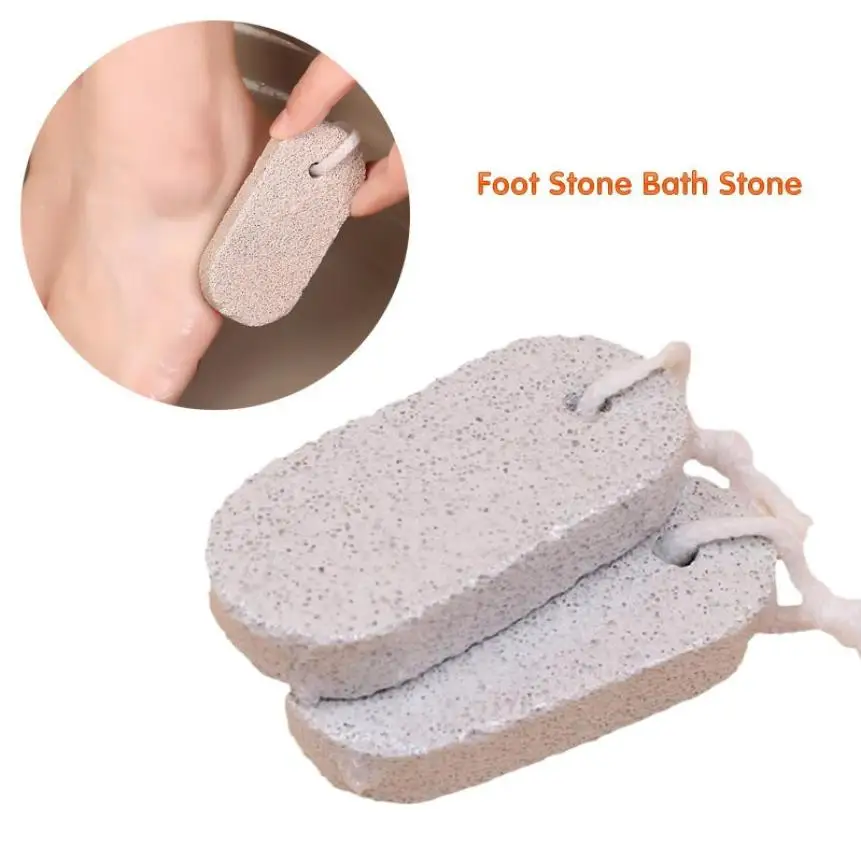 Cuidado de los pies piel dura removedor de cutícula pedicura pie baño piedra pómez Natural pie piel Scruber herramienta limpiador G0226