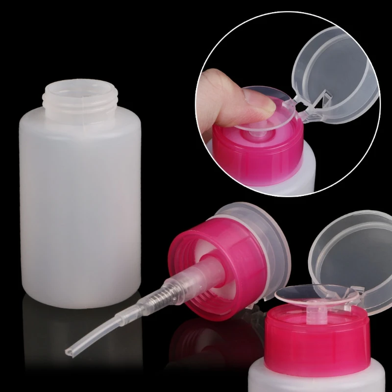 Повторного использования 100 мл дизайн ногтей гель лак дозатор пустые бутылки контейнера для чистящая жидкость для снятия