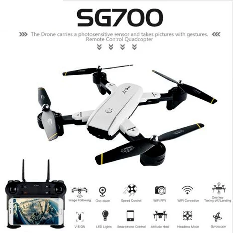 SG700 селфи Дрон FPV RC Квадрокоптер с 720P HD камерой складной высота удержания Helciopter