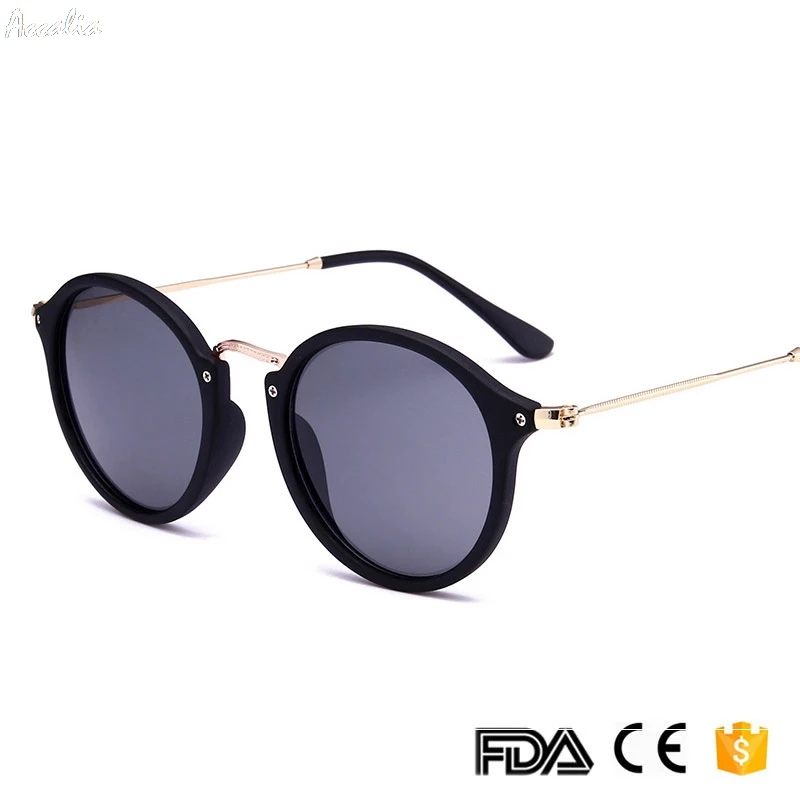 

2018 New Arrival Round Sunglasses Retro Pink Men women Brand Designer Sun glasses Vintage coating mirrored Oculos De sol UV400