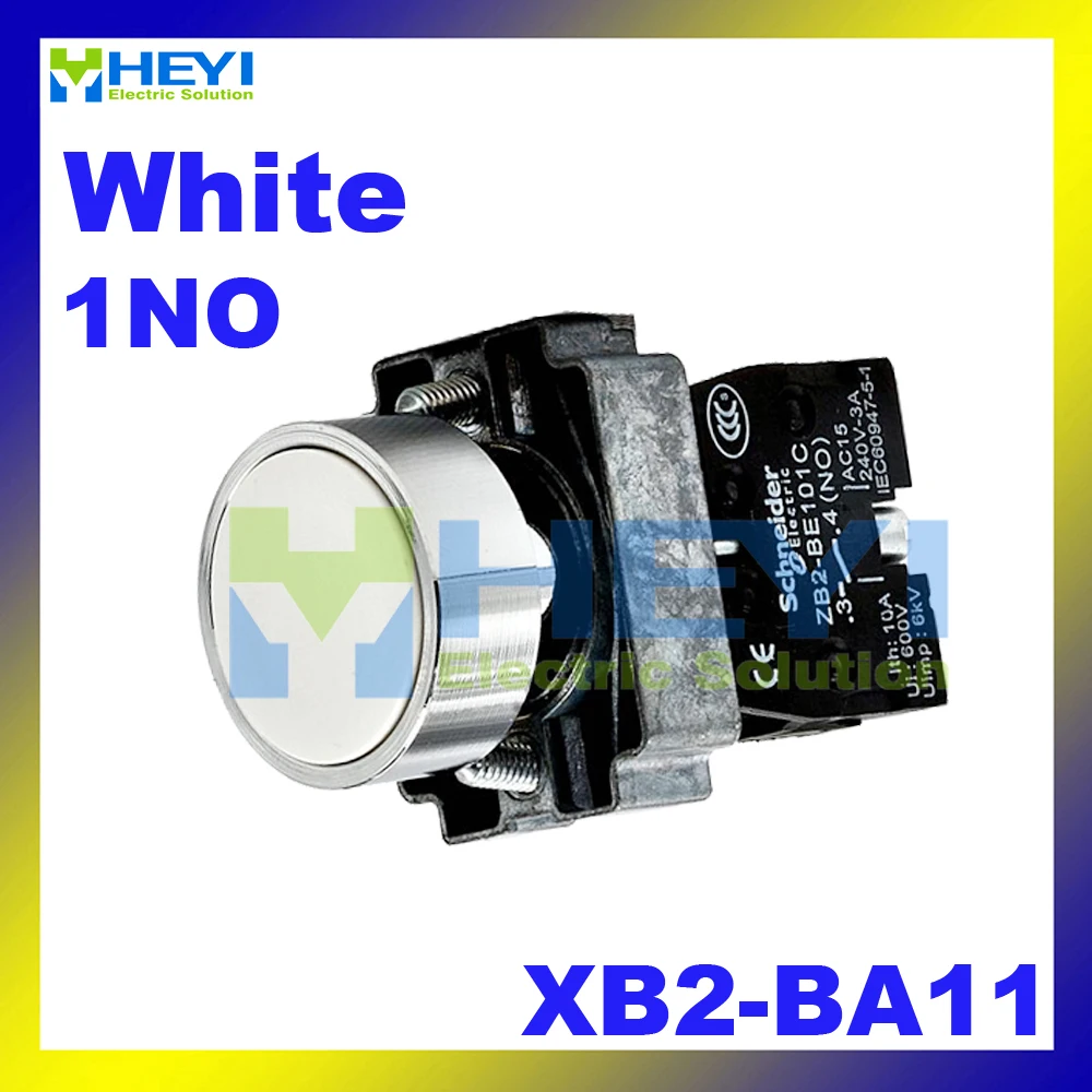 XB2 BA11 pressure switch 22mm White Momentary push button reset button