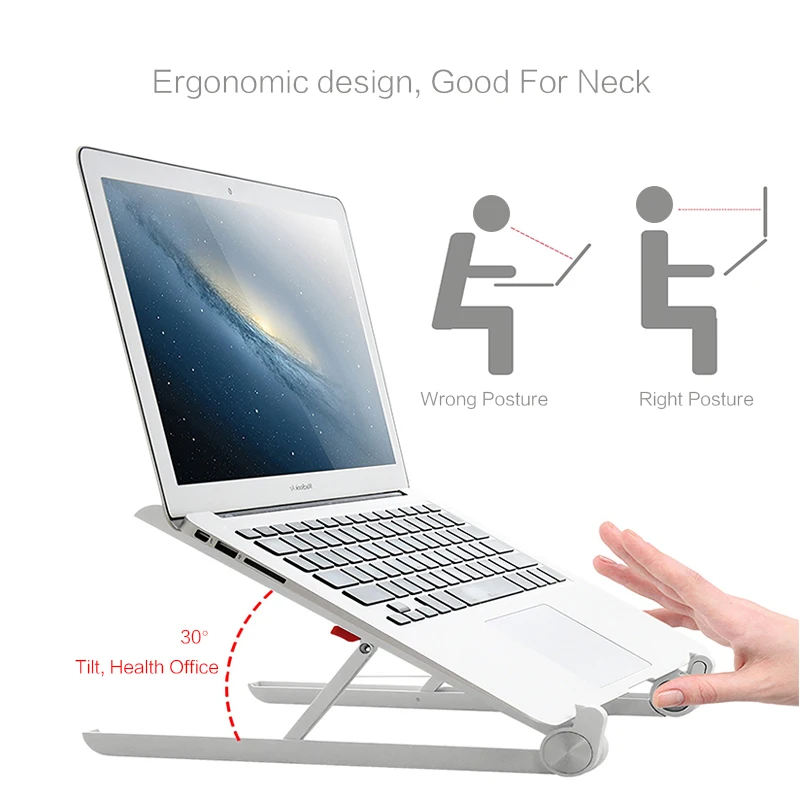 LARICARE X1 ноутбук Стенд складной Портативный Регулируемый Lapdesk для ноутбука офис