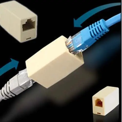 

2 x RJ45 Network Cable Joiner Plug Coupler Extender Cat5 Cat5e Cat6 RJ-45 Female new