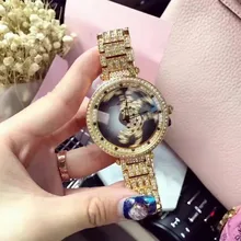 Лучшие Качества Женщины Часы Из Нержавеющей Стали Часы Lady leopard Вращения Платье Часы Luxuty Наручные Часы Розовое Золото Часы Для Женщин