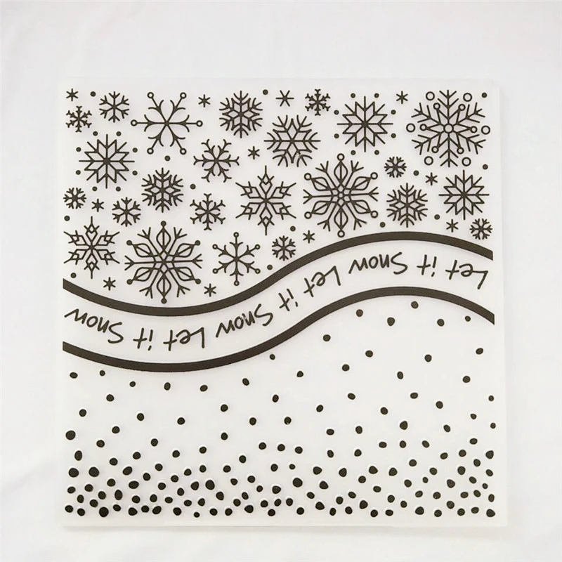 

Snow Embossing Folder for Card Making Floral DIY Plastic Scrapbooking Photo Album Card Paper DIY Craft Decoration Template