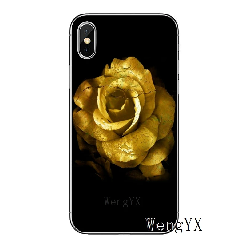Розовый золотой цветок розы класса люкс для Xiaomi Redmi S2 5 plus 6A 4A 4x Note 3 4 5 5A 6 Pro Pocophone F1 мягкий термополиуретановый Чехол для мобильного телефона чехол - Цвет: rose-flower-A-07