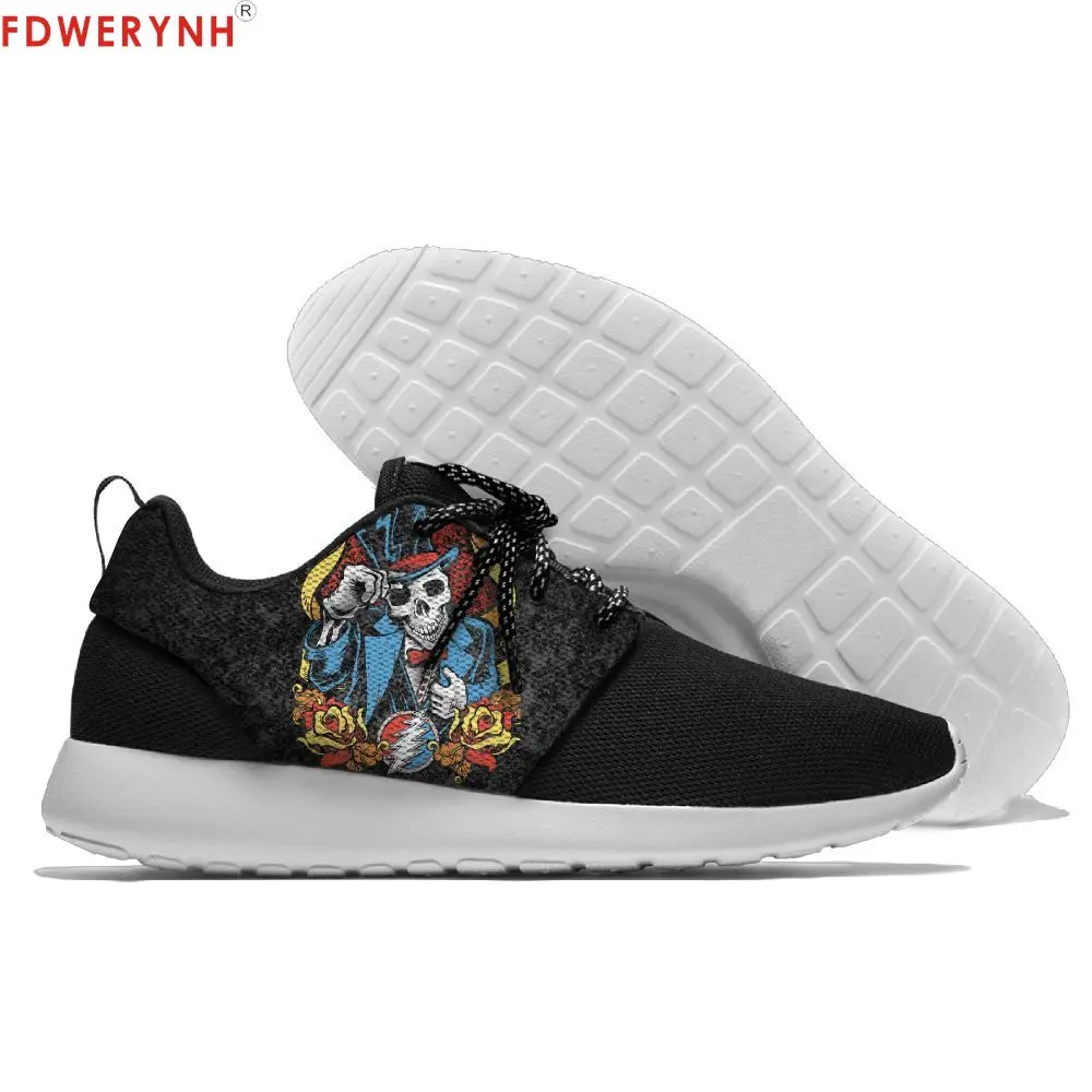 Grateful Dead Skeleton Blue Design Men's Custom Casual 3D Print Outdoor Leisure Mens Mesh Shoes
