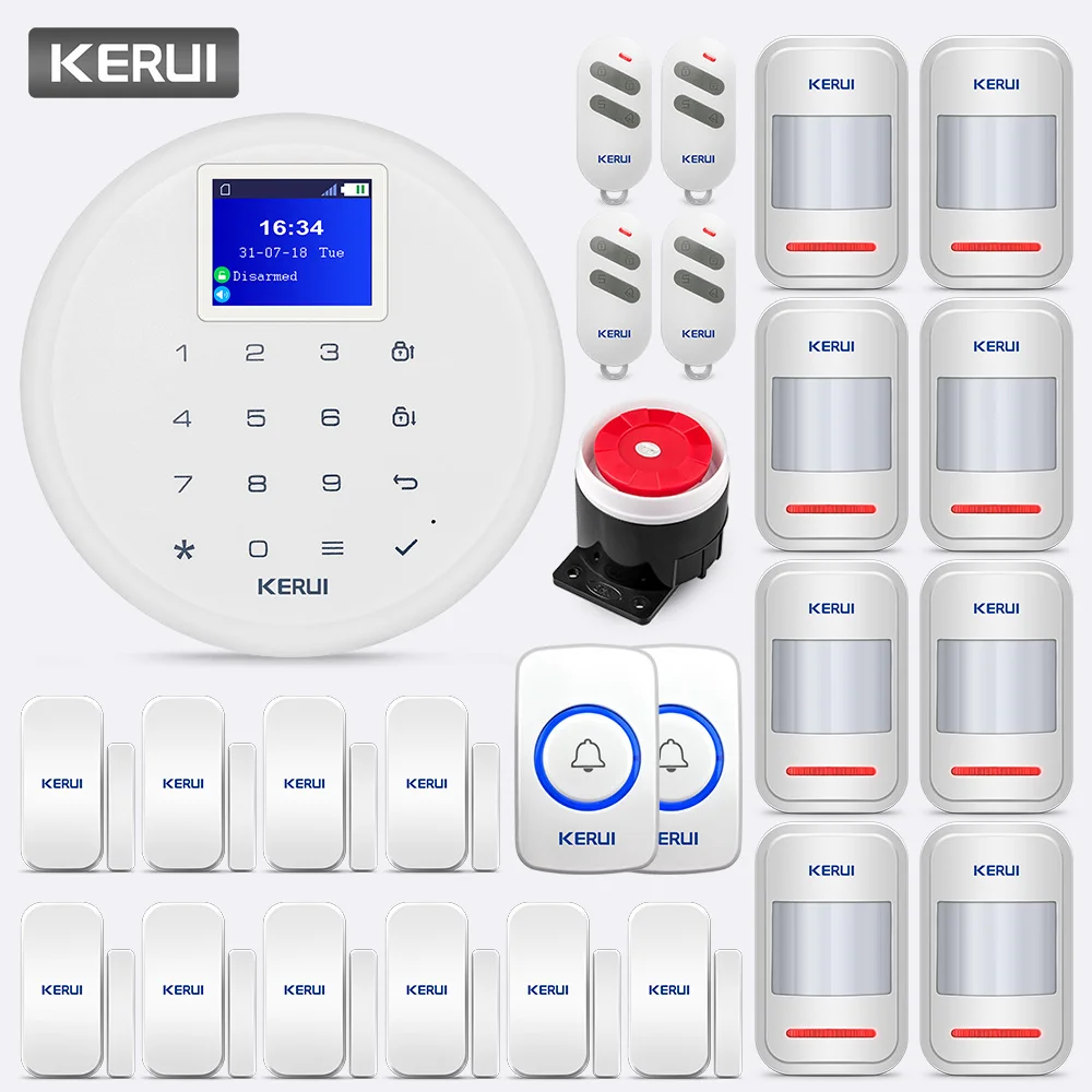

KERUI 433MHz 80dB G17 Scheduled Arm Wireless GSM Alarm System Call Push Home Security IOS Android APP Remote Control Alert Kit