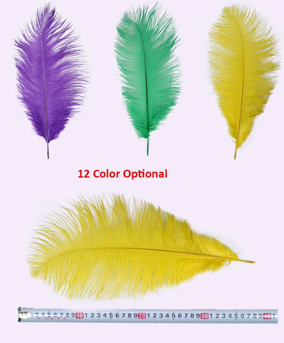 ZPDECOR страусиные перья 35-40 см для рукоделия, товары для свадебной вечеринки, карнавальные украшения для танцоров