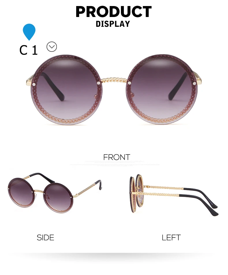 SORVINO, винтажные оттенки, для женщин, без оправы, круглые солнцезащитные очки,, фирменный дизайн, 90 s, панк, Роскошные, негабаритные, золотые, солнцезащитные очки, P342