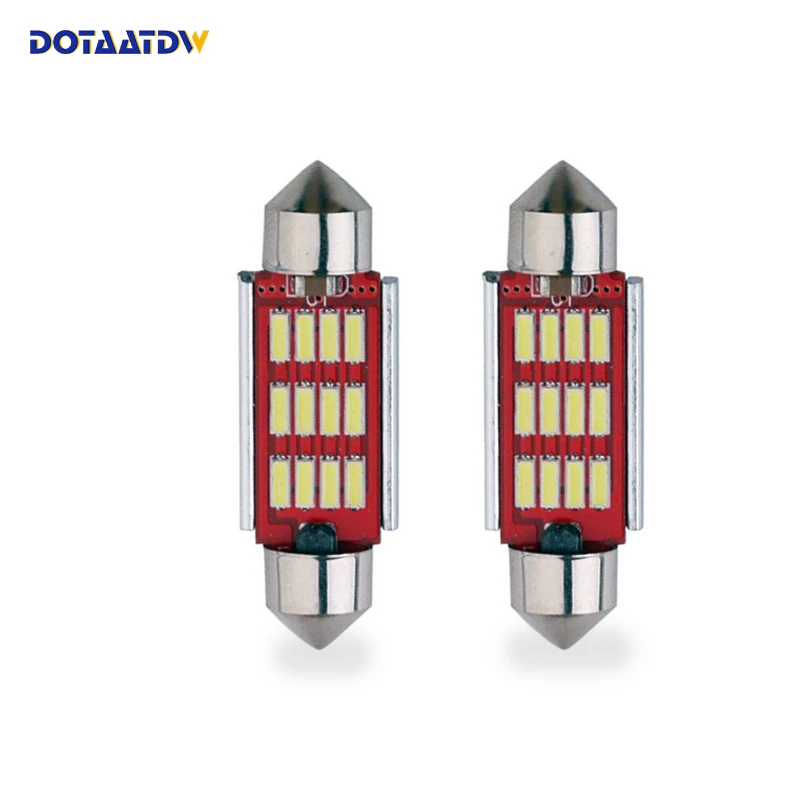 DOTAATDW 2x Canbus Светодиодная гирлянда 31 мм 36 мм 39 мм 41 мм C10W C5W Led 4014 SMD 12 В лампы освещения автомобиля Купол лампы номерных знаков огни