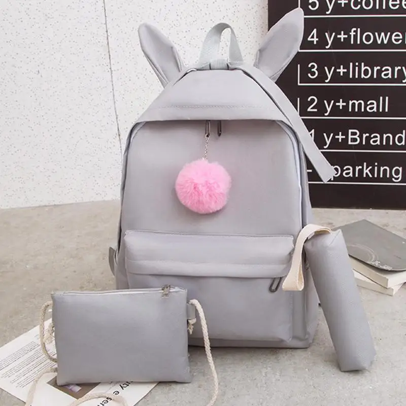 Модный рюкзак, женский рюкзак, Одноцветный, дорожная школьная сумка, рюкзак для девочки подростка, женский рюкзак, рюкзак, рюкзак - Цвет: Gray