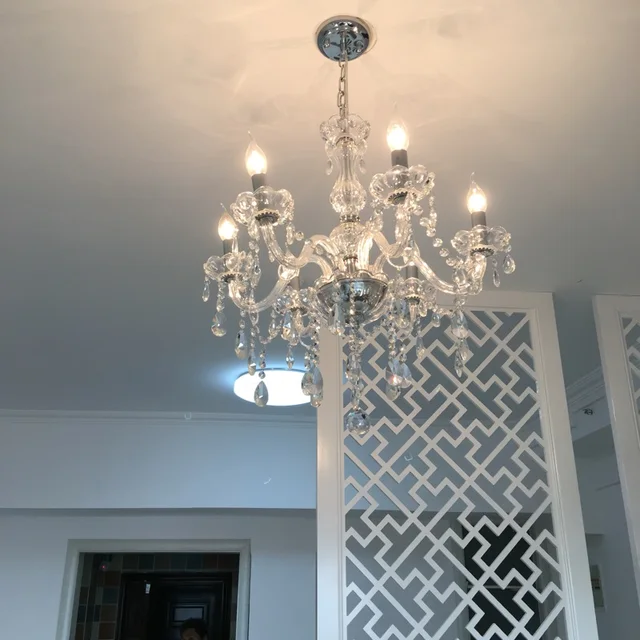 Hedendaagse Kristallen verlichting 6 kroonluchter Slaapkamer Light ... Hedendaagse Kristallen verlichting 6 kroonluchter Slaapkamer Light ...